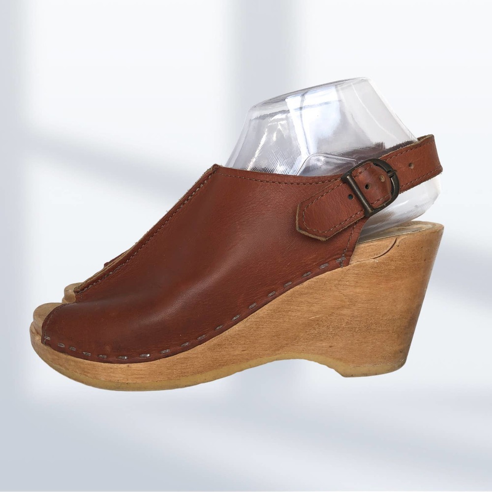 No. 6 Clogs - Brown Leather - Size 37 (US 7)